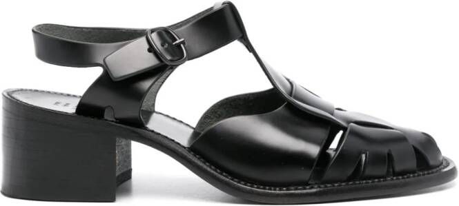 Hereu Pesca 60mm leather sandals Black