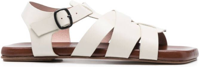 Hereu Pesca T-bar leather sandals Neutrals