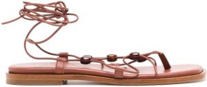 Hereu square-toe strappy sandals Brown