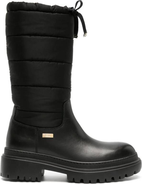 Herno quilted-ankle leather boot Black