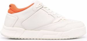 Heron Preston lace-up leather sneakers White