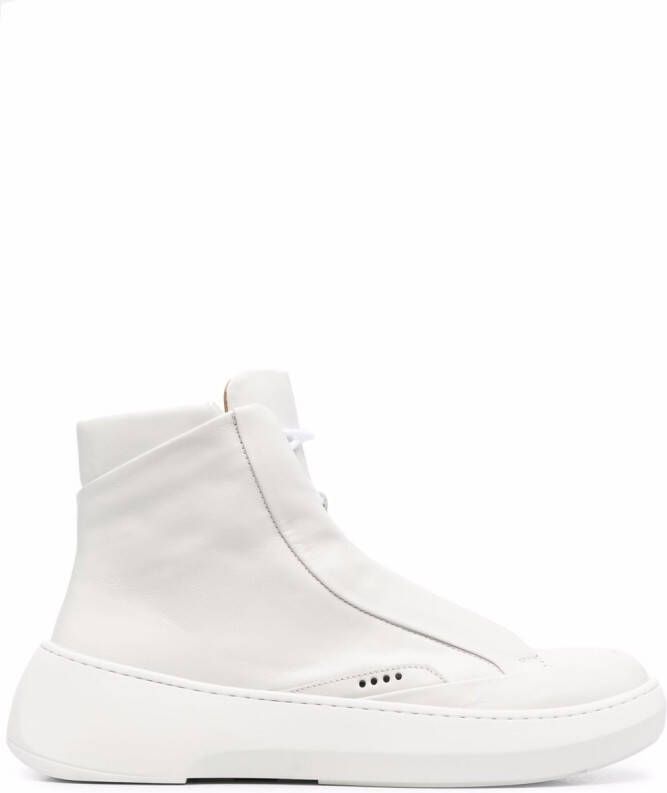 Hevo ankle leather boots White