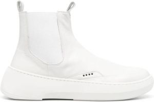 Hevo Via Casarano leather ankle boots White