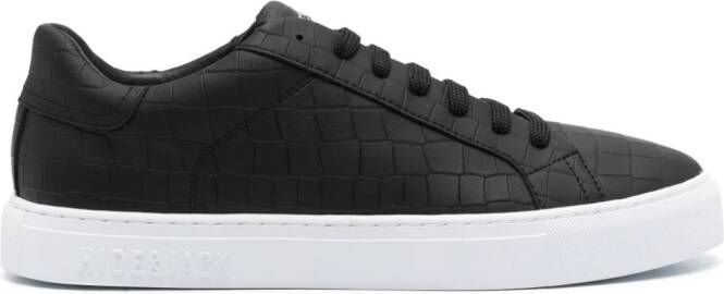 Hide&Jack Essence crocodile-embossed leather sneakers Black