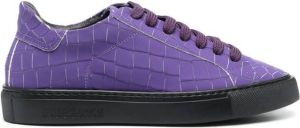 Hide&Jack croco-embossed low-top sneakers Purple