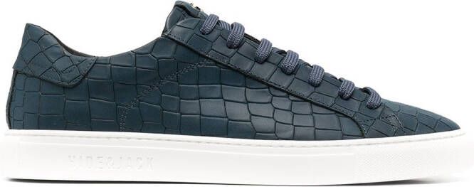 Hide&Jack crocodile embossed sneakers Blue