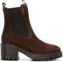 Hogan 70mm leather ankle boots Brown - Thumbnail 1