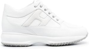 Hogan chunky-sole leather sneakers White