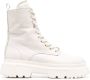 Hogan crinkle-effect lace up boots White - Thumbnail 1