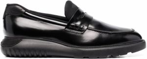 Hogan flatform-sole penny loafers Black