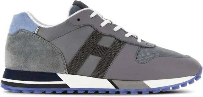 Hogan H383 panelled lace-up sneakers Grey