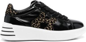 Hogan H483 55mm leopard-print sneakers Black