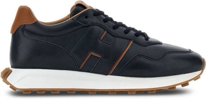 Hogan H601 leather lace-up sneakers Black