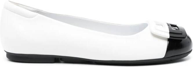 Hogan H661 leather ballerina shoes White