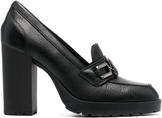 Hogan heeled calf-leather loafers Black