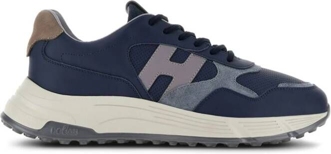 Hogan Hyperlight panelled leather sneakers Blue