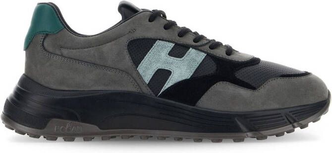 Hogan Hyperlight panelled leather sneakers Grey