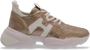 Hogan Interaction metallic chunky sole sneakers Neutrals