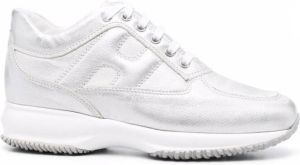 Hogan Interactive lace-up sneakers Silver