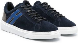 Hogan Kids logo patch sneakers Blue