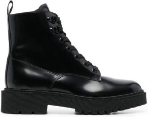 Hogan lace-up ankle boots Black