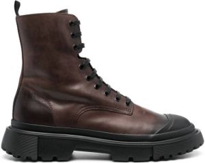 Hogan lace-up ankle boots Brown