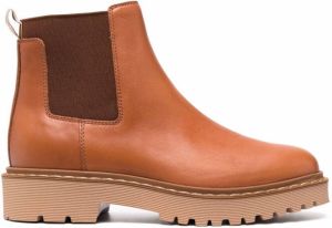 Hogan leather Chelsea boots Brown