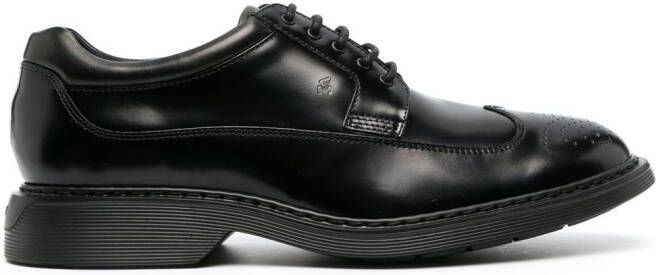 Hogan leather lace-up Oxford shoes Black