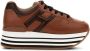 Hogan logo-patch lace-up sneakers Brown - Thumbnail 1
