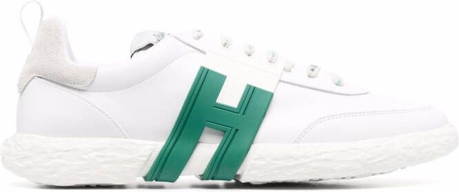 Hogan logo-patch lace-up sneakers White