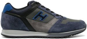 Hogan logo-patch low-top sneakers Blue