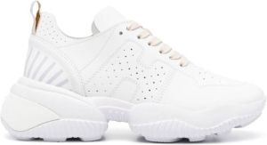 Hogan logo-perforated chunky-sole trainers White