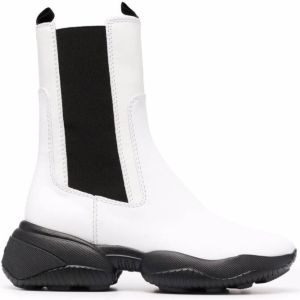 Hogan mid-calf leather boots White