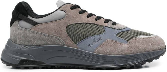 Hogan panelled low-top sneakers Grey