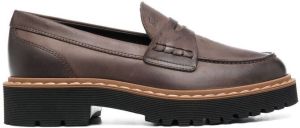 Hogan platform 40mm loafers Brown