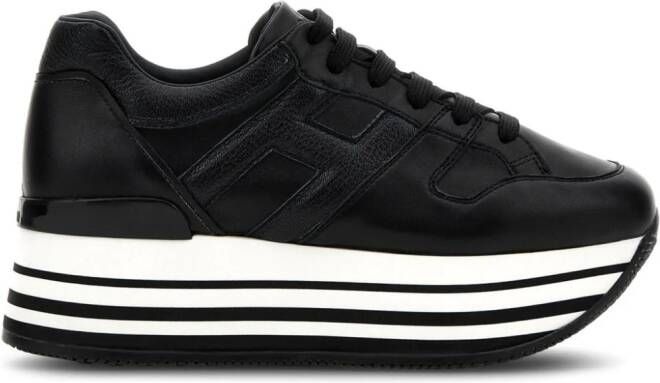 Hogan platform-sole lace-up sneakers Black