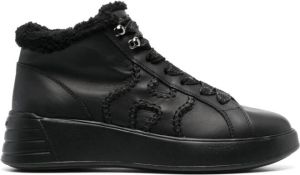 Hogan Rebel hi-top leather sneakers Black