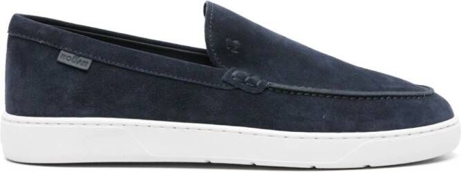Hogan round-toe suede loafers Blue