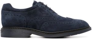 Hogan suede lace-up loafers Blue