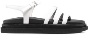 Hogan two-tone cage sandals White