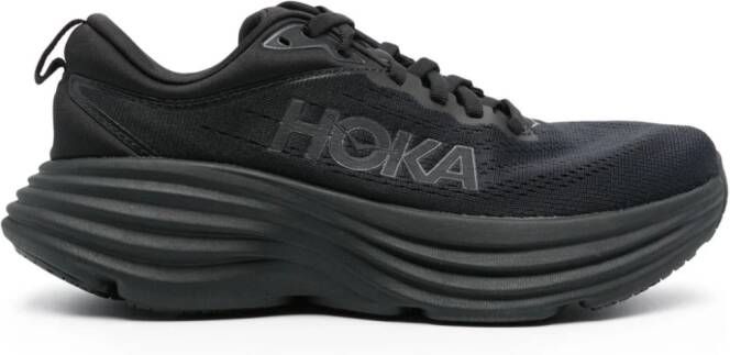 HOKA Bondi 8 logo-embroidered sneakers Black