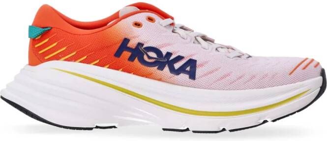 HOKA Bondi X logo-print sneakers Pink