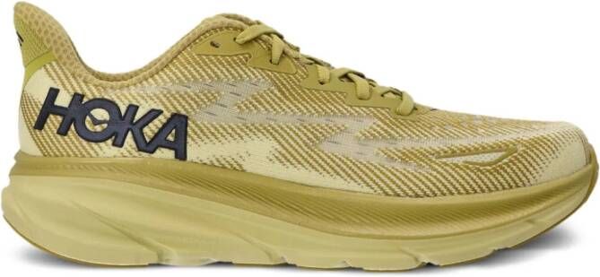 HOKA Clifton 9 chunky-sole sneakers Yellow