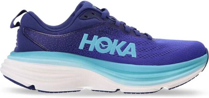 HOKA Bondi 8 logo-print sneakers Purple
