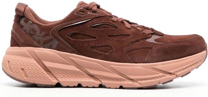 HOKA Clifton L panelled sneakers Brown