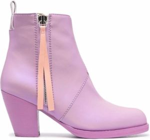 Honey Fucking Dijon leather ankle boots Pink