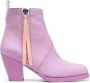 Honey Fucking Dijon leather ankle boots Pink - Thumbnail 1