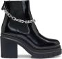 HUGO spiked-edge chain-trim chelsea boots Black - Thumbnail 1