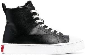 HUGO faux-leather high-top sneakers Black