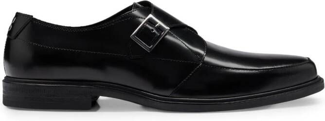 HUGO leather monk shoes Black